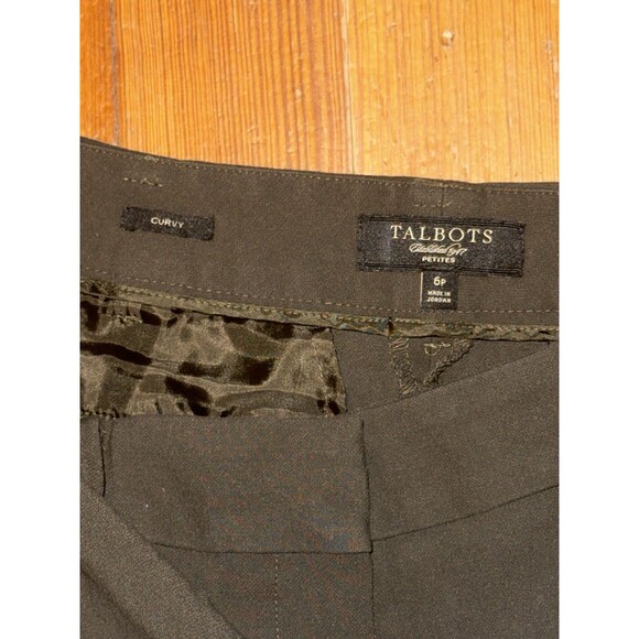 Talbots Womens Size 6P Curvy Fit Dark Green Dress Pants - Picture 2 of 3